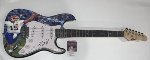 TIM TEBOW SIGNED CUSTOM ELECTRIC GUITAR FLORIDA GATORS AUTOGRAPHED JSA COA COLLECTIBLE MEMORABILIA