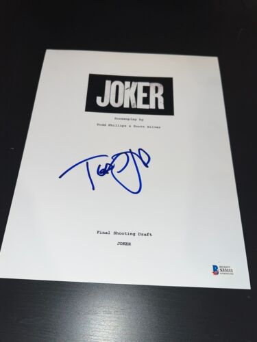 TODD PHILLIPS SIGNED AUTOGRAPH MOVIE SCRIPT THE JOKER BECKETT BAS AUTO COA D COLLECTIBLE MEMORABILIA
