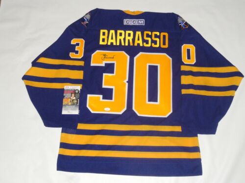 TOM BARRASSO SIGNED VINTAGE CCM BUFFALO SABRES JERSEY LICENSED JSA COA