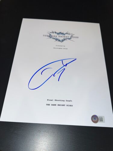 TOM HARDY SIGNED AUTOGRAPH MOVIE SCRIPT DARK KNIGHT RISES BECKETT BAS ...