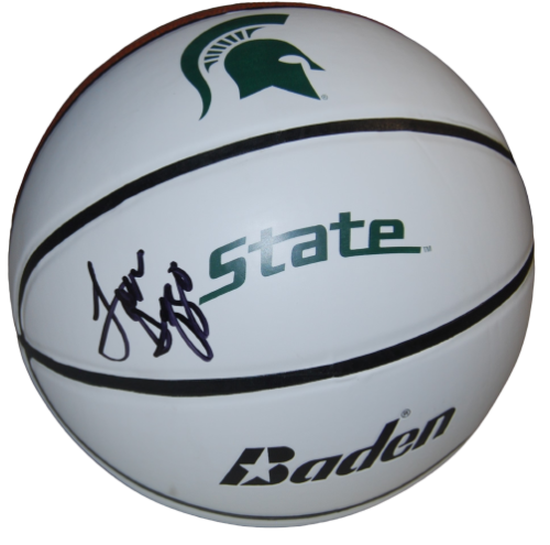 TOM IZZO SIGNED (MICHIGAN STATE SPARTANS) F/S LOGO BASKETBALL PSA/DNA AN61729 COLLECTIBLE MEMORABILIA