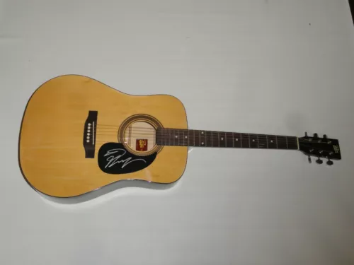 TOM KEIFER SIGNED NATURAL ACOUSTIC GUITAR CINDERELLA AUTOGRAPHED PROOF JSA COA COLLECTIBLE MEMORABILIA