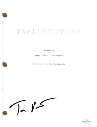 TOM PERROTTA SIGNED AUTOGRAPH THE LEFTOVERS PILOT EPISODE SCRIPT SCREENPLAY ACOA COLLECTIBLE MEMORABILIA