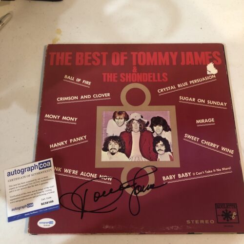 TOMMY JAMES SHONDELLS SIGNED AUTOGRAPH VINYL ALBUM ACOA BEST OF RECORD COLLECTIBLE MEMORABILIA