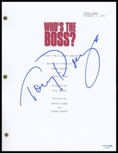 TONY DANZA “WHO’S THE BOSS?” AUTOGRAPH SIGNED COMPLETE PILOT EPISODE SCRIPT ACOA COLLECTIBLE MEMORABILIA