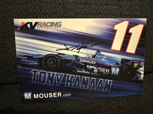 TONY KANAAN INDY 500 SIGNED CAR PROMO HERO CARD INDIANAPOLIS WIN 2013 COLLECTIBLE MEMORABILIA