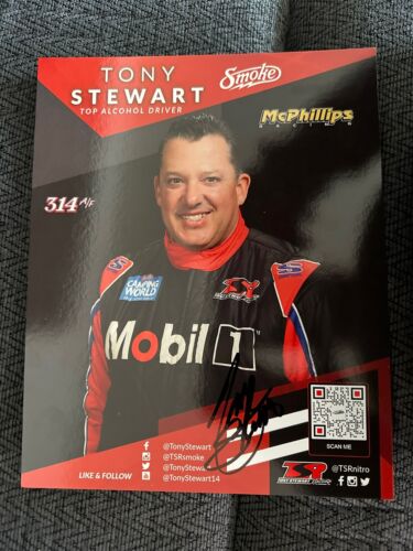 TONY STEWART TOP ALCOHOL DRAGSTER SIGNED PROMO CARD NHRA DRAG RACING 2023 COLLECTIBLE MEMORABILIA
