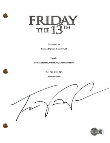 TRAVIS VAN WINKLE SIGNED FRIDAY THE 13TH 2009 MOVIE SCRIPT SCREENPLAY BAS COA COLLECTIBLE MEMORABILIA