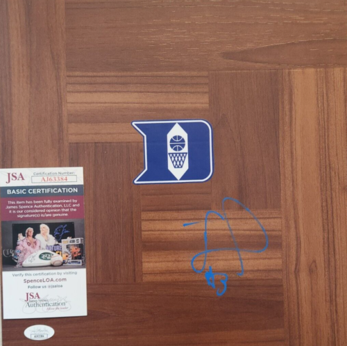 Tre Jones Signed Floorboard JSA COA #AJ63384 Duke Blue Devils San Antonio Spurs