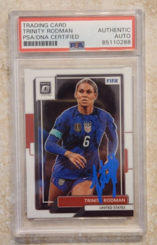 Trinity Rodman Signed 2022-23 Panini Donruss Optic Card w PSA/DNA COA Slab