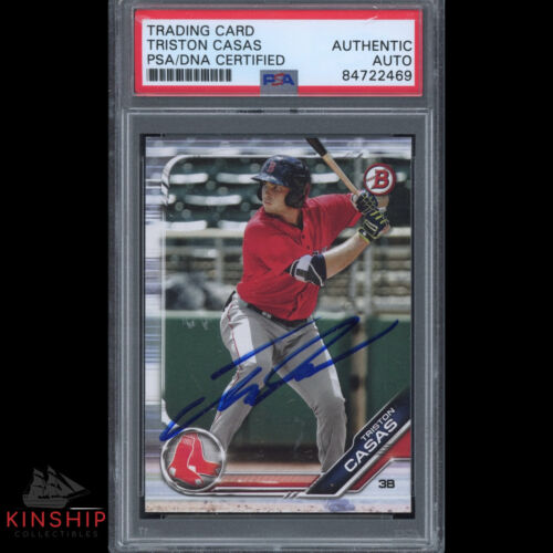 TRISTON CASAS SIGNED 2019 TOPPS TRADING CARD PSA DNA SLAB RED SOX AUTO C2239 COLLECTIBLE MEMORABILIA