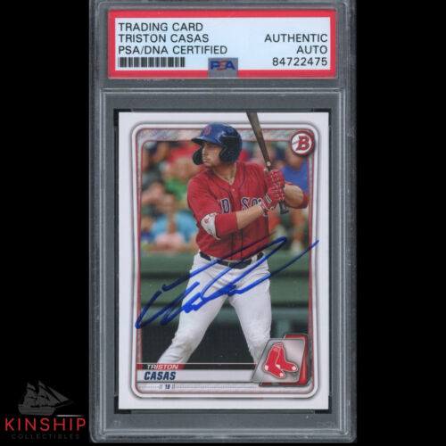 TRISTON CASAS SIGNED 2020 TOPPS TRADING CARD PSA DNA SLAB RED SOX AUTO C2204 COLLECTIBLE MEMORABILIA