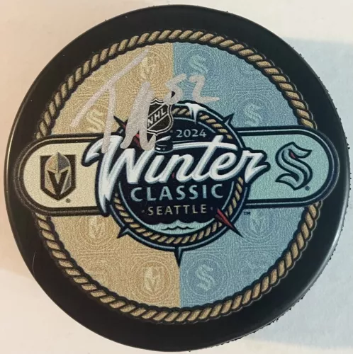 TYE KARTYE SIGNED AUTOGRAPHED SEATTLE KRACKEN WINTER CLASSIC PUCK PSA/DNA COLLECTIBLE MEMORABILIA