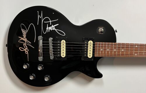 VAN HALEN JSA SAMMY HAGAR MICHAEL ANTHONY AUTOGRAPH SIGNED GUITAR LES PAUL COLLECTIBLE MEMORABILIA