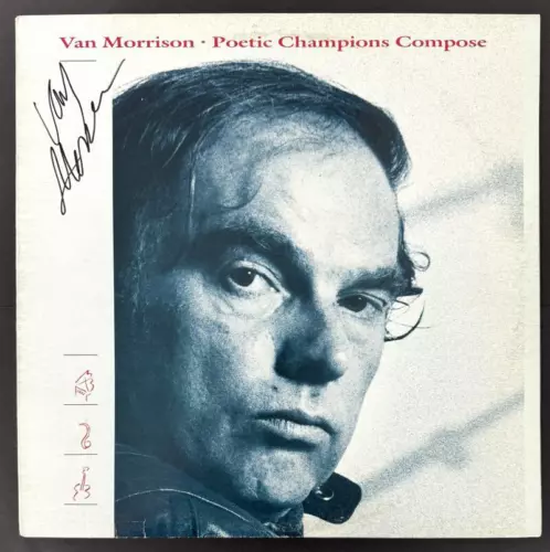 VAN MORRISON SIGNED AUTOGRAPH ALBUM VINYL RECORD – POETIC CHAMPIONS COMPOSE BAS COLLECTIBLE MEMORABILIA