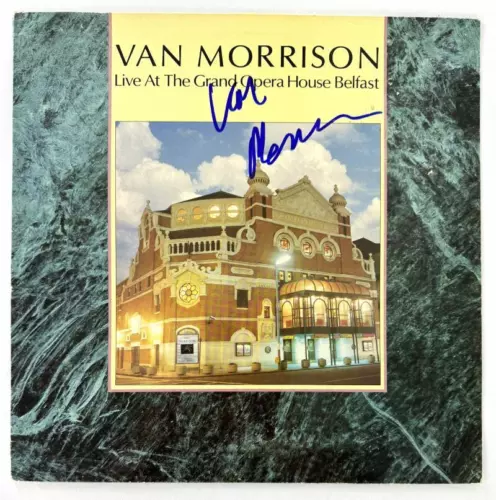 VAN MORRISON SIGNED AUTOGRAPH ALBUM VINYL RECORD LIVE BELFAST OPERA HOUSE W/ BAS COLLECTIBLE MEMORABILIA
