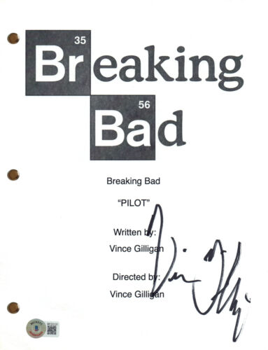 VINCE GILLIGAN SIGNED AUTOGRAPH BREAKING BAD PILOT SCRIPT SCREENPLAY BECKETT COA COLLECTIBLE MEMORABILIA