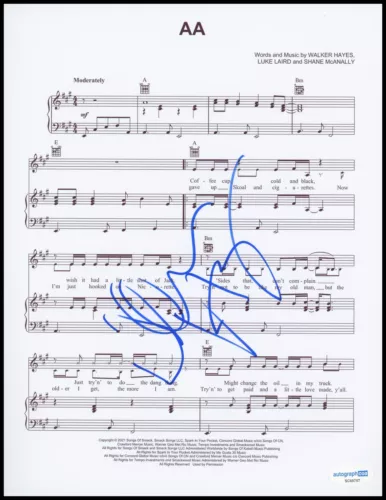 WALKER HAYES “COUNTRY STUFF THE ALBUM” AUTOGRAPH SIGNED ‘AA’ SHEET MUSIC ACOA COLLECTIBLE MEMORABILIA