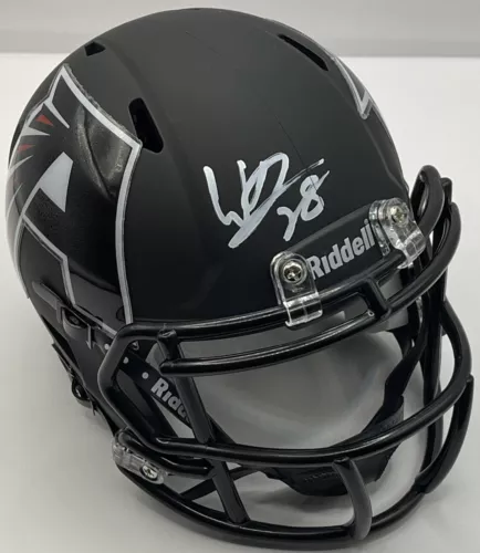 WARRICK DUNN SIGNED AUTOGRAPHED CUSTOM ATLANTA FALCONS MINI HELMET PSA/DNA COA COLLECTIBLE MEMORABILIA
