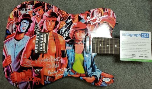 WARRIORS CAST AUTOGRAPHED X7 GUITAR WITH CUSTOM GRAPHICS PHOTO ART EXACT PROOF COLLECTIBLE MEMORABILIA