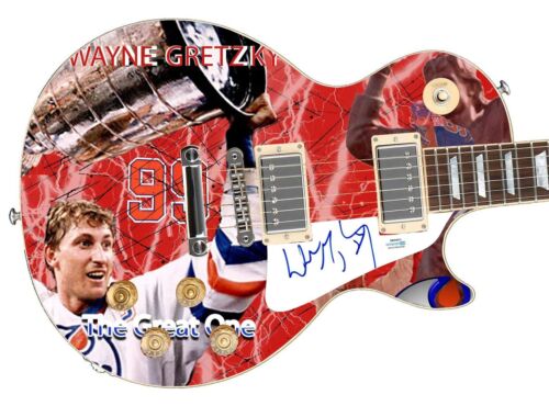 WAYNE GRETZKY AUTOGRAPHED CUSTOM GRAPHICS 1/1 PHOTO GUITAR ACOA COLLECTIBLE MEMORABILIA