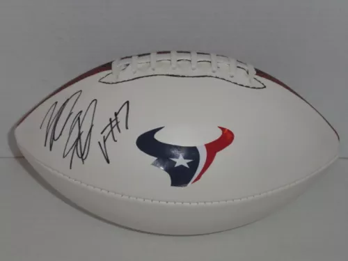 WILL FULLER SIGNED FOOTBALL HOUSTON TEXANS AUTOGRAPHED 1ST ROUND PROOF