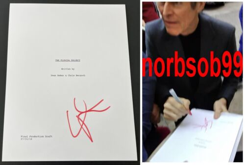 WILLEM DAFOE SIGNED AUTOGRAPH THE FLORIDA PROJECT MOVIE SCRIPT W/EXACT PROOF COLLECTIBLE MEMORABILIA