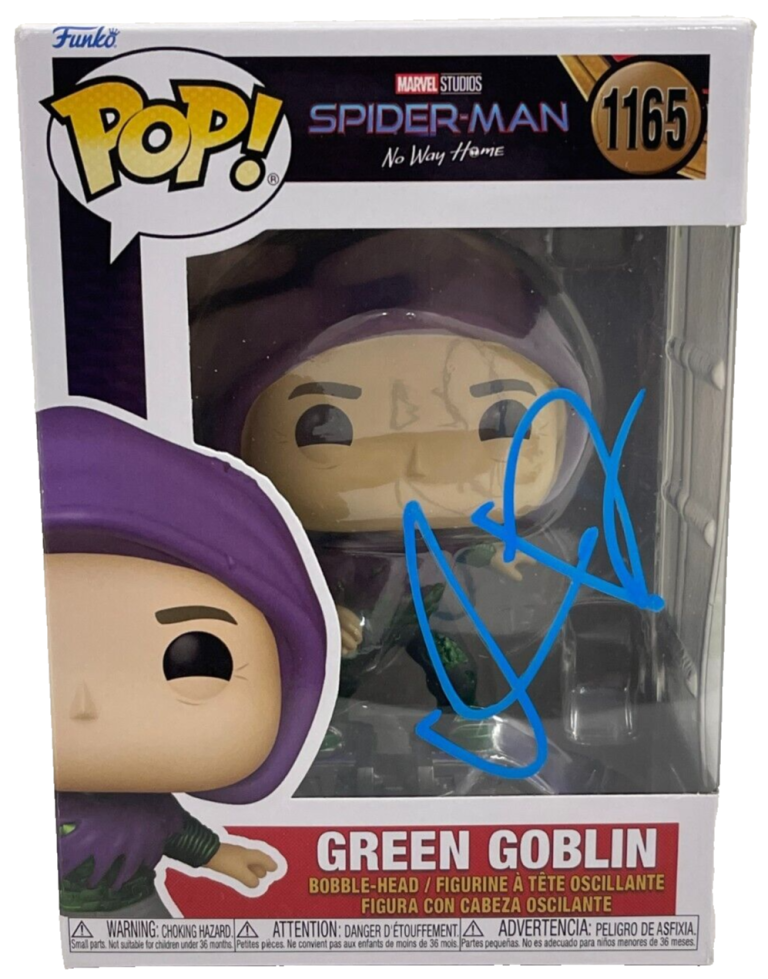 WILLEM DAFOE SIGNED GREEN GOBLIN FUNKO SPIDER-MAN NO WAY HOME AUTOGRAPH BECKETT COLLECTIBLE MEMORABILIA