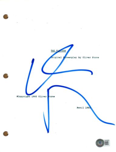 WILLEM DAFOE SIGNED PLATOON FULL MOVIE SCRIPT SCREENPLAY AUTOGRAPH BECKETT COA COLLECTIBLE MEMORABILIA