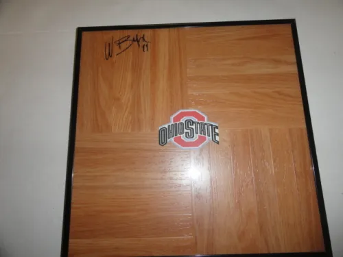 WILLIAM BUFORD SIGNED FRAMED 12X12 FLOORBOARD OHIO ST. BUCKEYES COLLECTIBLE MEMORABILIA
