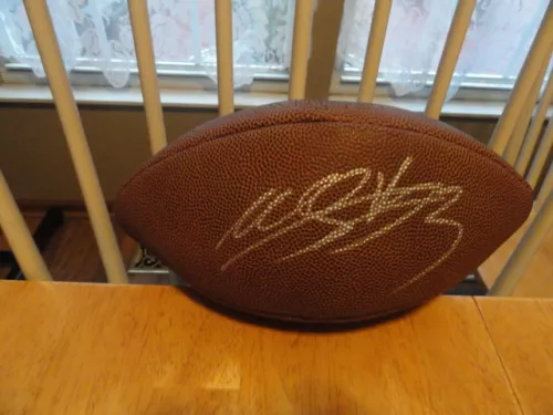 WILLIS MCGAHEE SIGNED NFL FOOTBALL BALTIMORE RAVENS