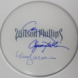 WILSON PHILLIPS Signed Autograph Auto 12" Drumhead Drum Head by 3 JSA