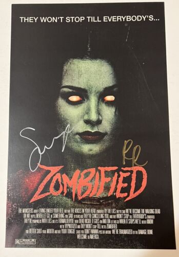 ZOMBIFIED REAL hand SIGNED movie poster Paige Saraya Falling Reverse ...