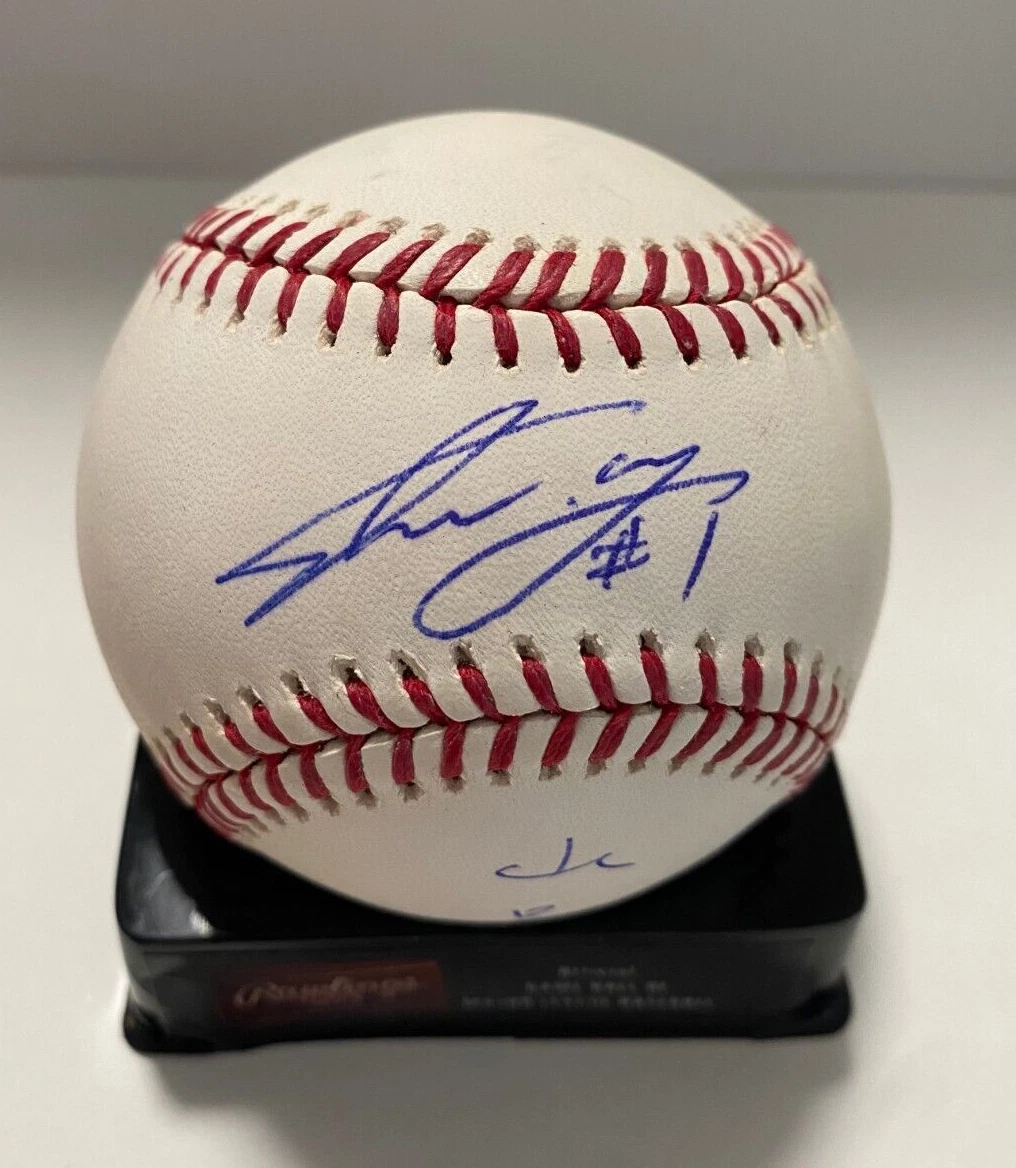 SHUN YAMAGUCHI JAPANESE BLUE JAYS SIGNED AUTOGRAPHED M.L. BASEBALL BECKETT