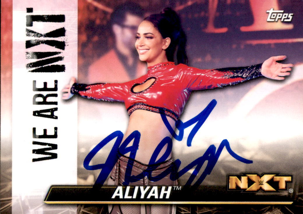 ALIYAH SIGNED 2021 TOPPS WWE NXT CARD NXT-2 COLLECTIBLE MEMORABILIA