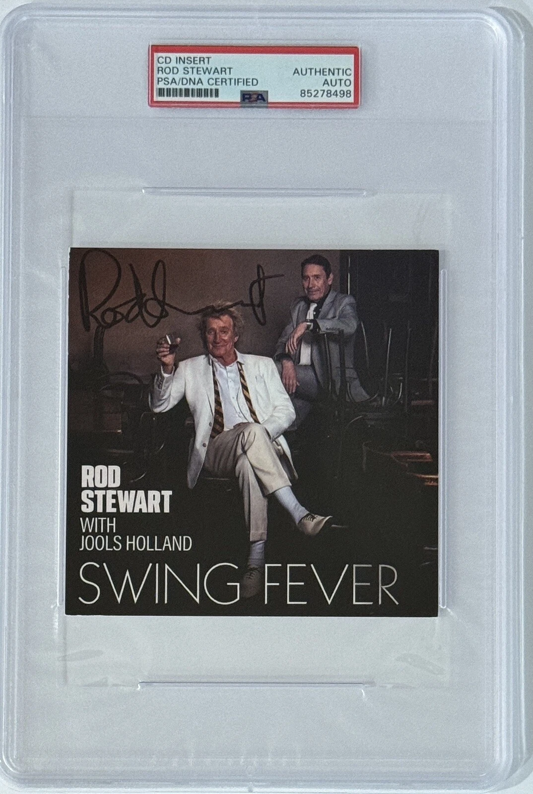 SIGNED Rod Stewart Swing Fever Album CD Cover PSA DNA COA ENTIRE NAME SIGNATURE