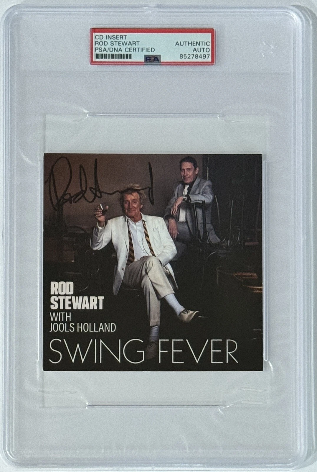 SIGNED Rod Stewart Swing Fever Album CD Cover PSA DNA COA ENTIRE NAME AUTOGRAPH