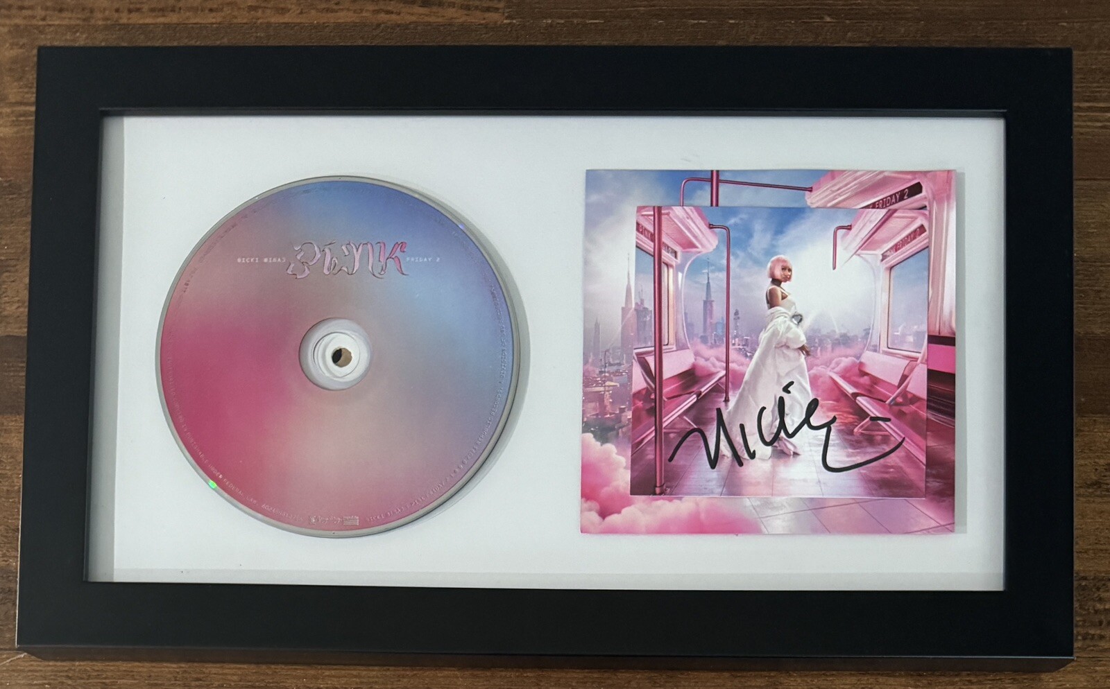 FRAME Nicki Minaj Pink Friday 2 CD & SIGNED Picture Autographed PSA DNA COA