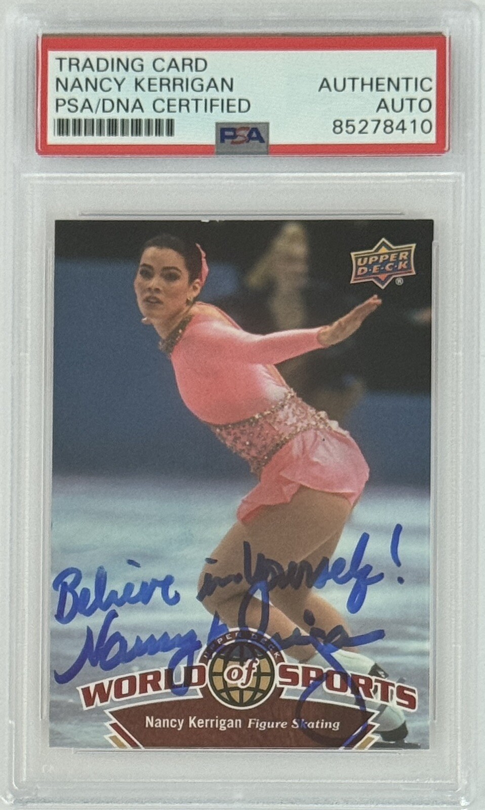 2010 UPPER DECK WORLD SPORTS NANCY KERRIGAN SIGNED AUTOGRAPH PSA DNA COA OLYMPIC