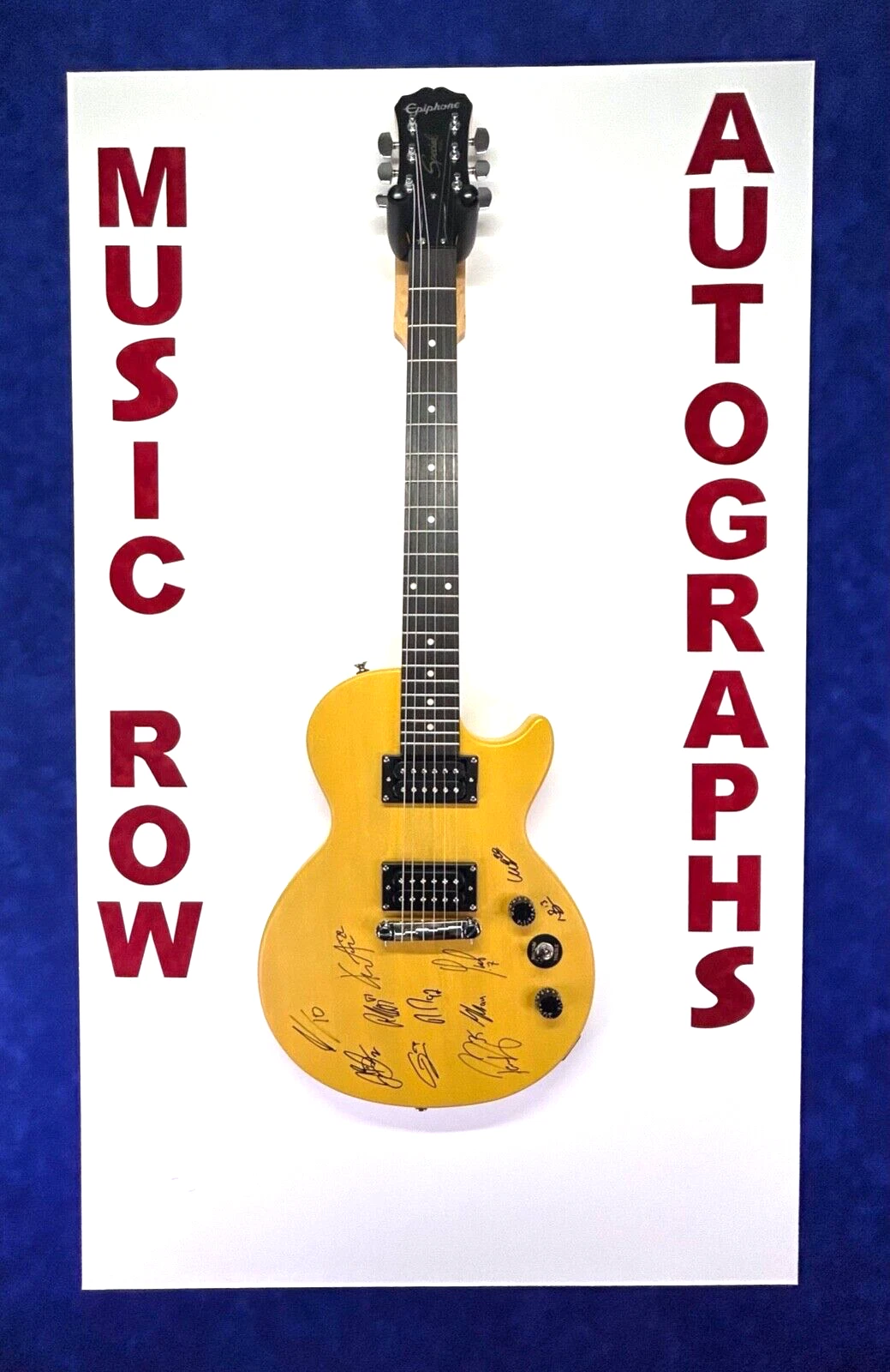 NASHVILLE PREDATORS RINNE JOSI FIALA +8 Signed Epiphone Electric Guitar ALOA