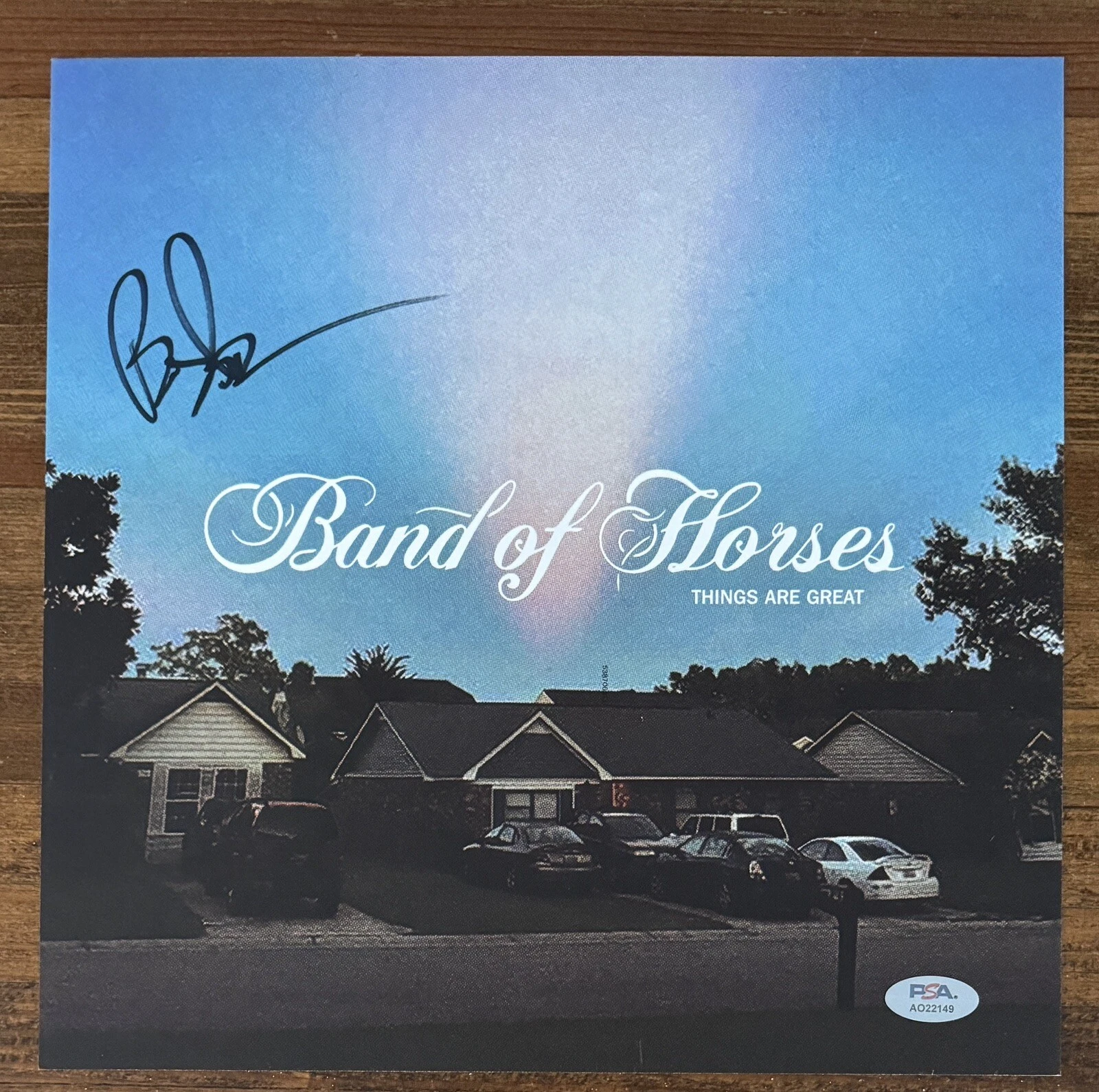 Band Of Horses Signed Album Art Card & Sealed Vinyl LP PSA DNA COA Ben Bridwell