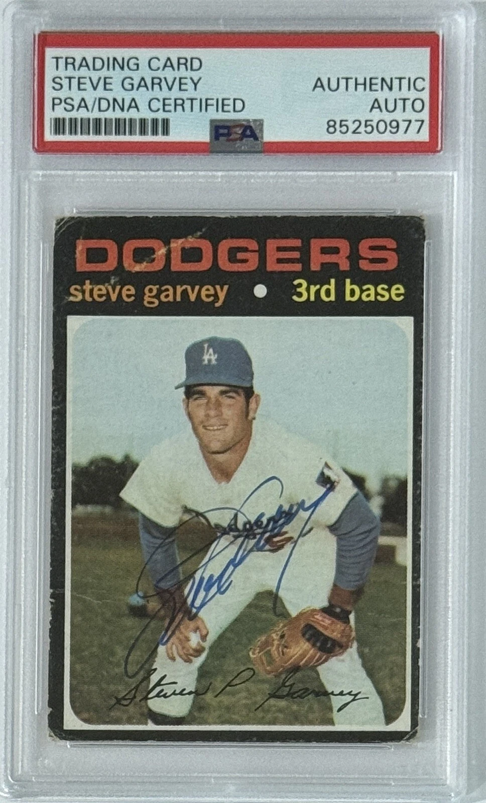 1971 71 Topps Steve Garvey Signed RC Rookie Trading Card PSA DNA COA Autograph