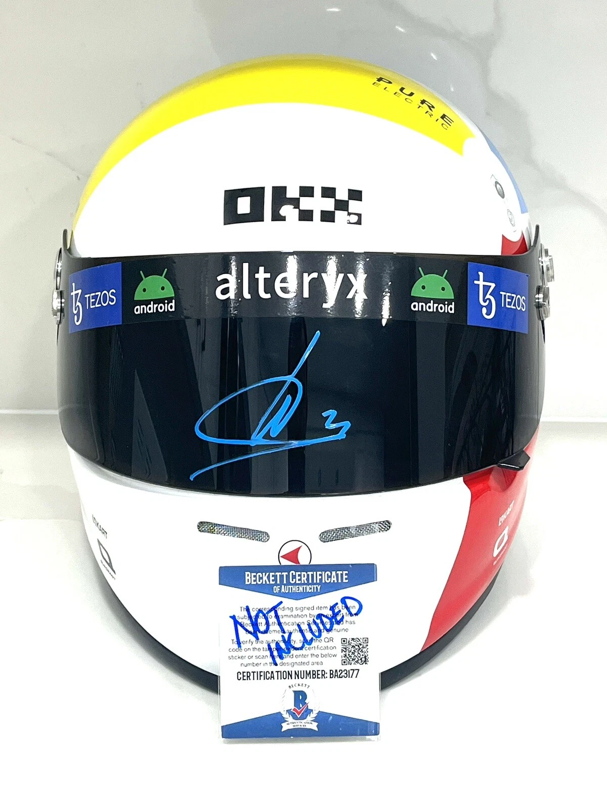 Lando Norris Signed 1:1 Full Size Replica 2023 Miami Helmet Mclaren Beckett Cert