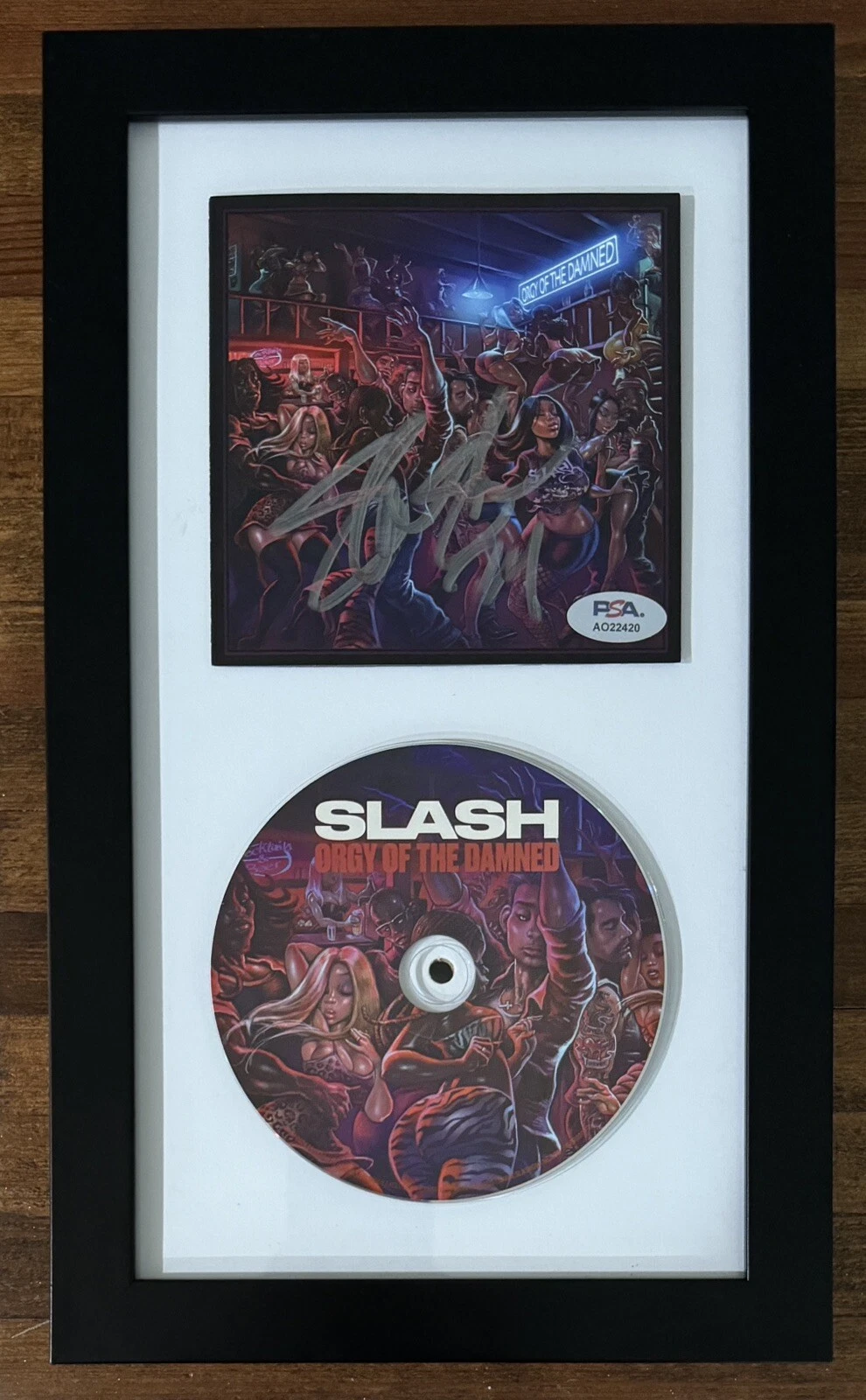 FRAMED Slash SIGNED Orgy Damned CD Cover Autographed PSA DNA COA Guns N Roses