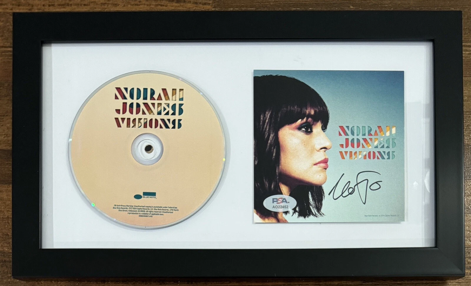 Norah Jones Visions CD & SIGNED AUTOGRAPH ART CARD PICTURE FRAMED PSA DNA COA