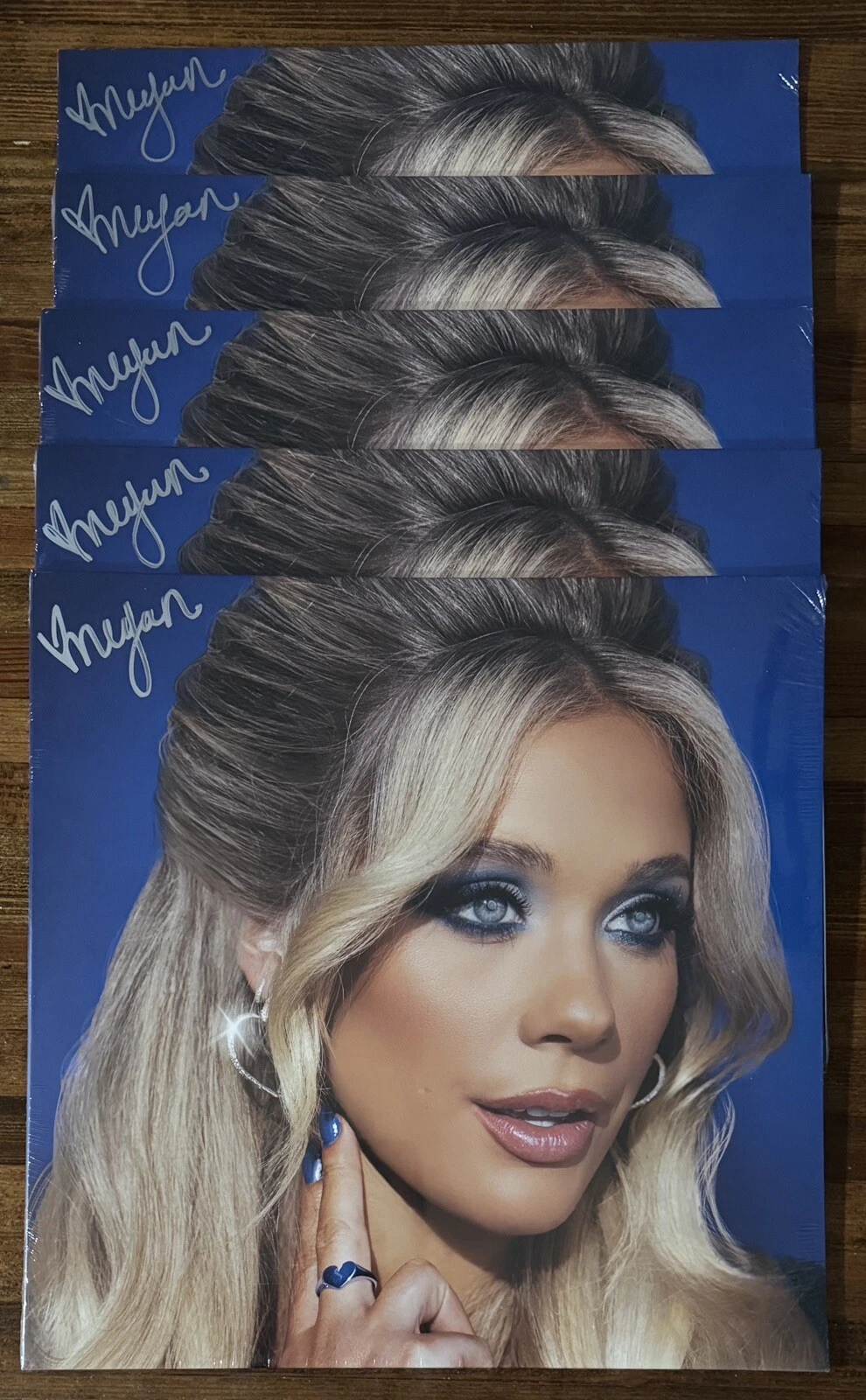 Megan Moroney Sealed NEW AUTOGRAPHED Signed Am I Ok Okay Transparent Blue Vinyl