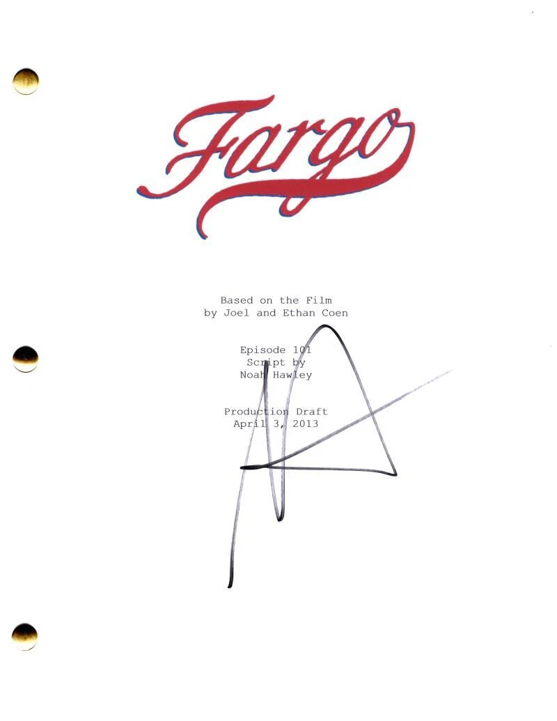 Noah Hawley Signed Autograph Fargo Full Pilot Script Screenplay - Show Creator