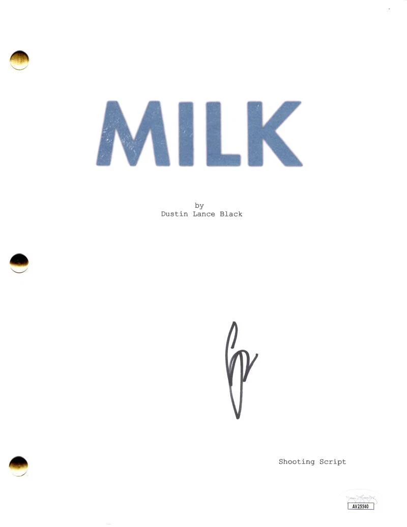 Gus Van Sant Signed Autograph Milk Full Movie Script Screenplay w/ JSA COA