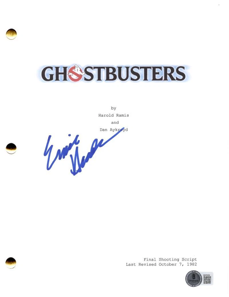 Ernie Hudson Signed Autograph Ghostbusters Full Movie Script Screenplay Beckett
