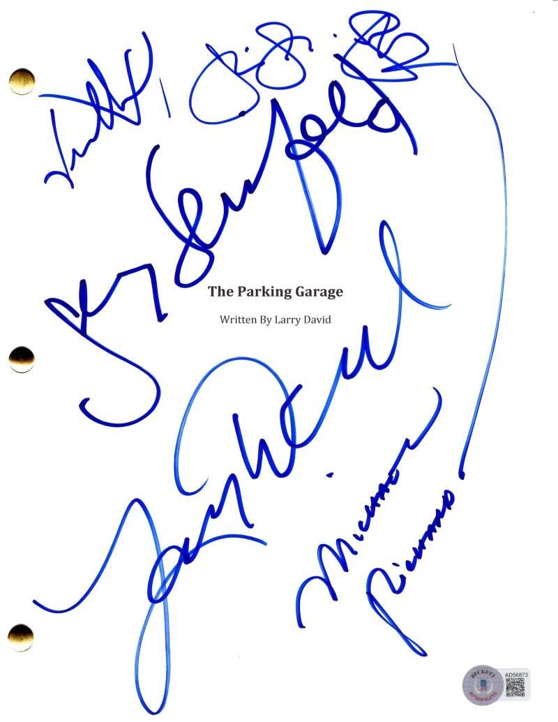 Jerry Seinfeld Michael Richards Larry David Julia & Jason Signed Script Beckett